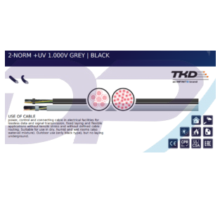 Dây Cáp Điều Khiển Tín Hiệu TKD KABEL 2-NORM +UV 1.000V GREY or BLACK UL/CSA