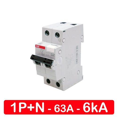 RCBO 2P 63A 30mA 6kA ABB